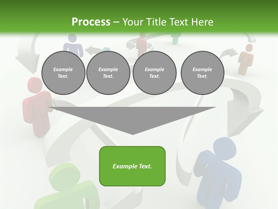 A Group Of People Connected By Arrows On A Green And White Background PowerPoint Template