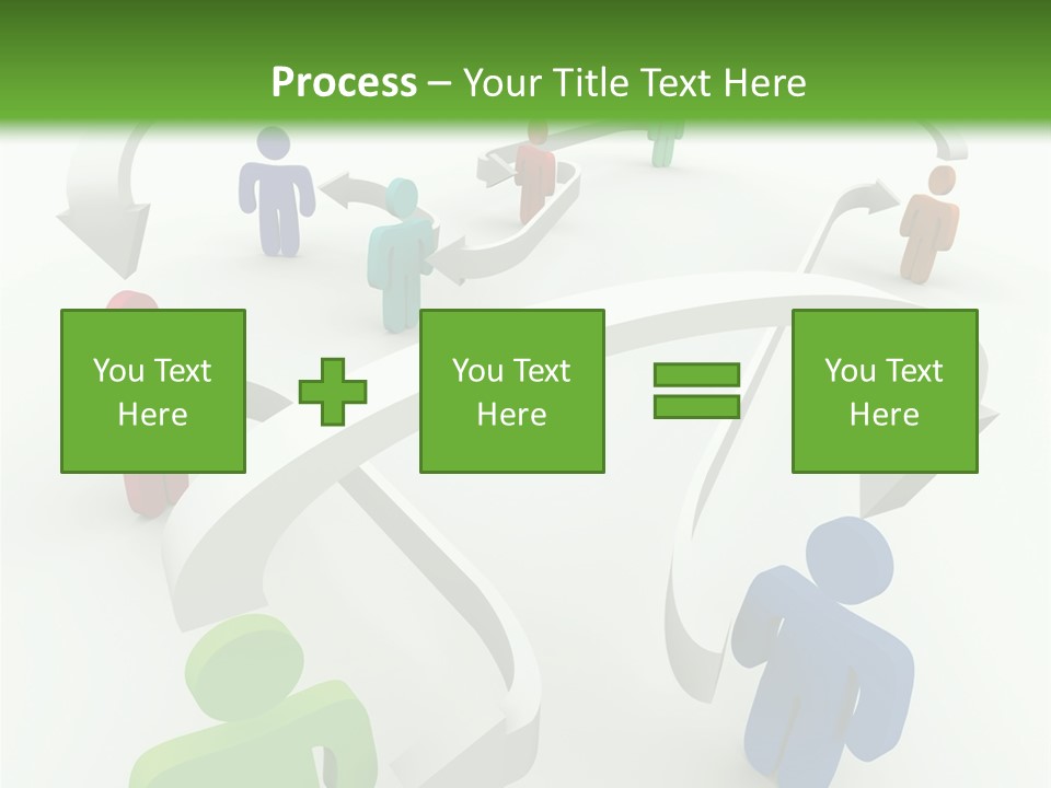 A Group Of People Connected By Arrows On A Green And White Background PowerPoint Template