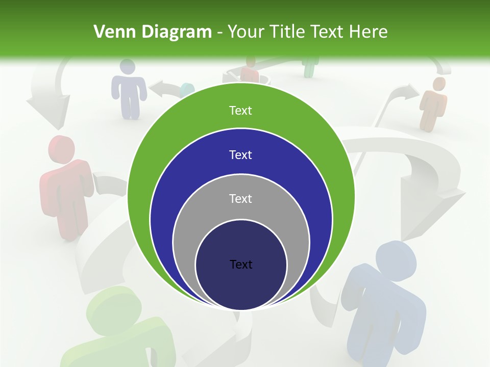 A Group Of People Connected By Arrows On A Green And White Background PowerPoint Template