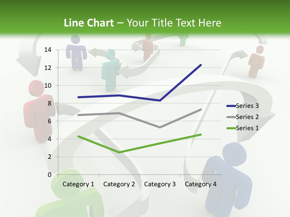 A Group Of People Connected By Arrows On A Green And White Background PowerPoint Template