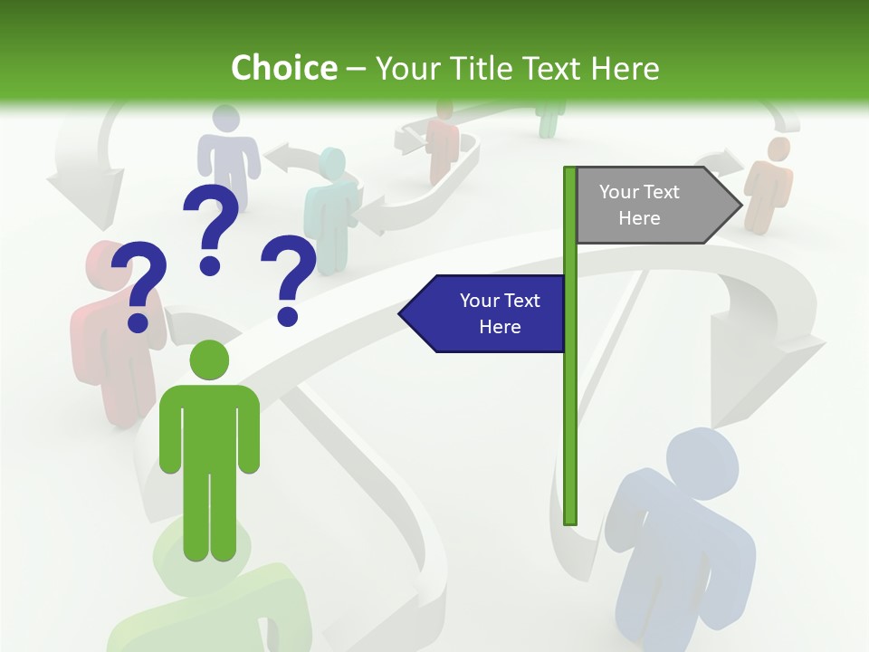 A Group Of People Connected By Arrows On A Green And White Background PowerPoint Template