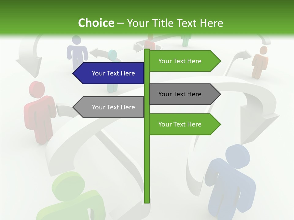 A Group Of People Connected By Arrows On A Green And White Background PowerPoint Template