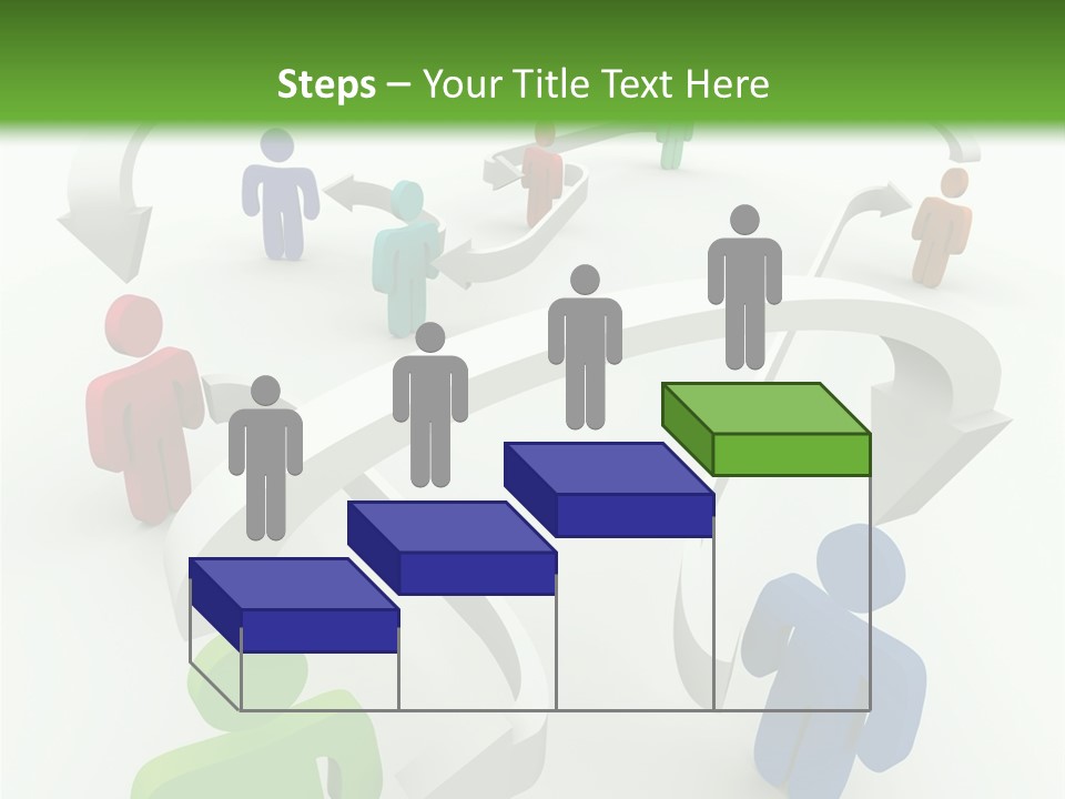 A Group Of People Connected By Arrows On A Green And White Background PowerPoint Template