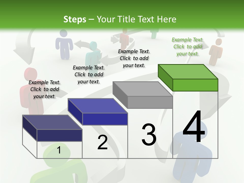 A Group Of People Connected By Arrows On A Green And White Background PowerPoint Template
