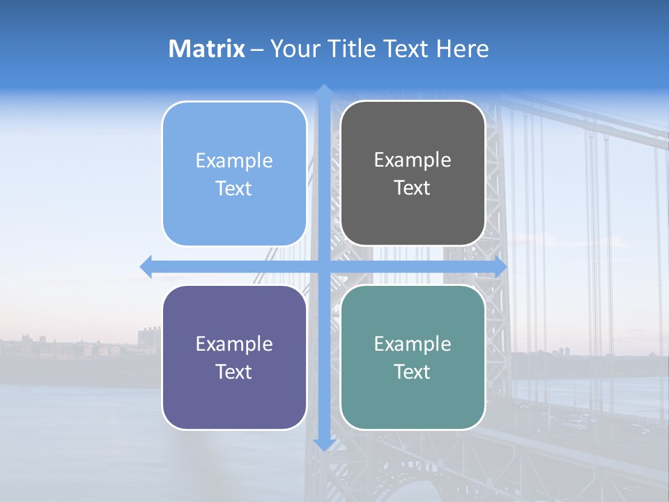 A Bridge Over Water With A City In The Background PowerPoint Template