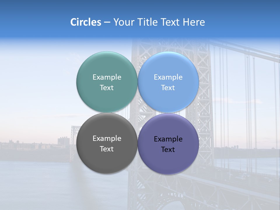 A Bridge Over Water With A City In The Background PowerPoint Template