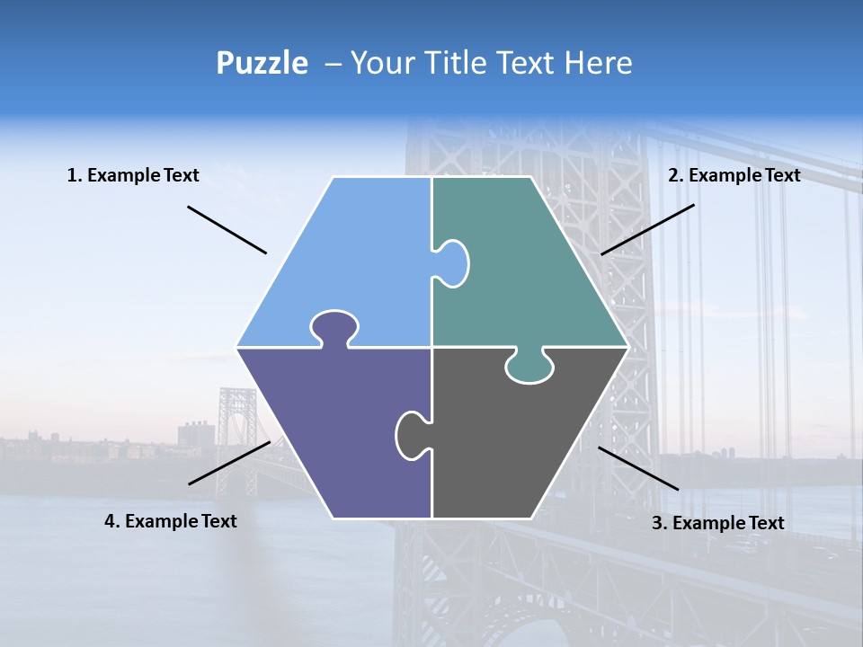 A Bridge Over Water With A City In The Background PowerPoint Template