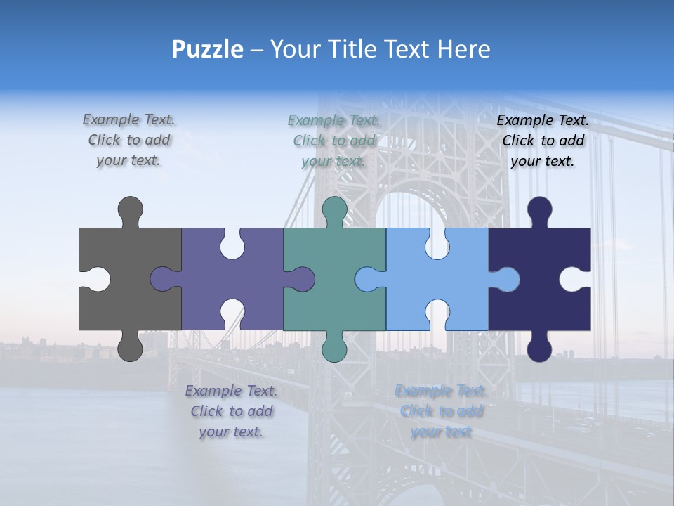 A Bridge Over Water With A City In The Background PowerPoint Template