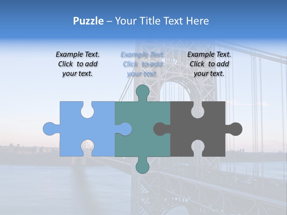 A Bridge Over Water With A City In The Background PowerPoint Template