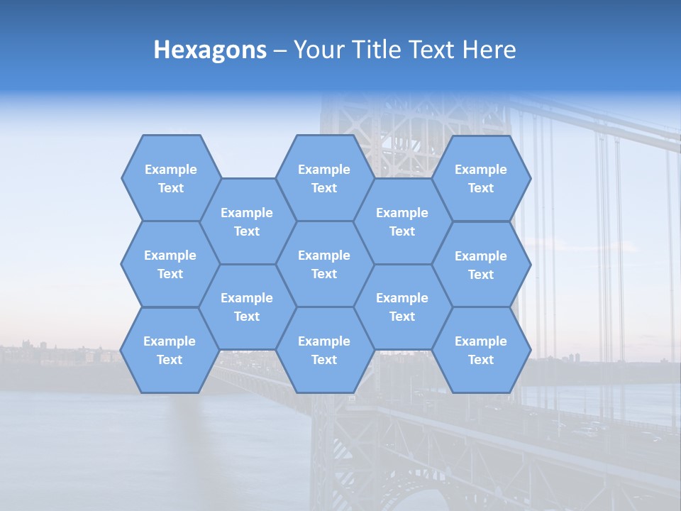 A Bridge Over Water With A City In The Background PowerPoint Template