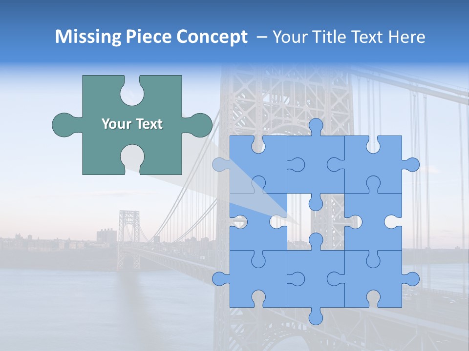 A Bridge Over Water With A City In The Background PowerPoint Template