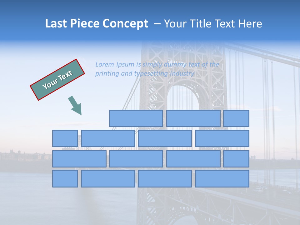 A Bridge Over Water With A City In The Background PowerPoint Template