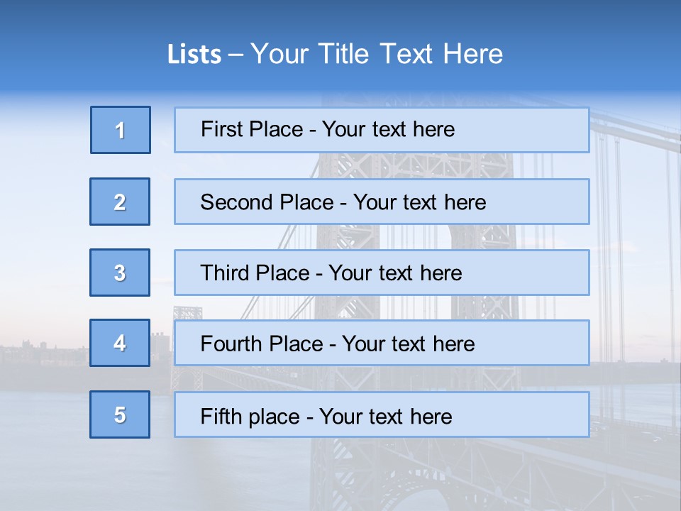 A Bridge Over Water With A City In The Background PowerPoint Template