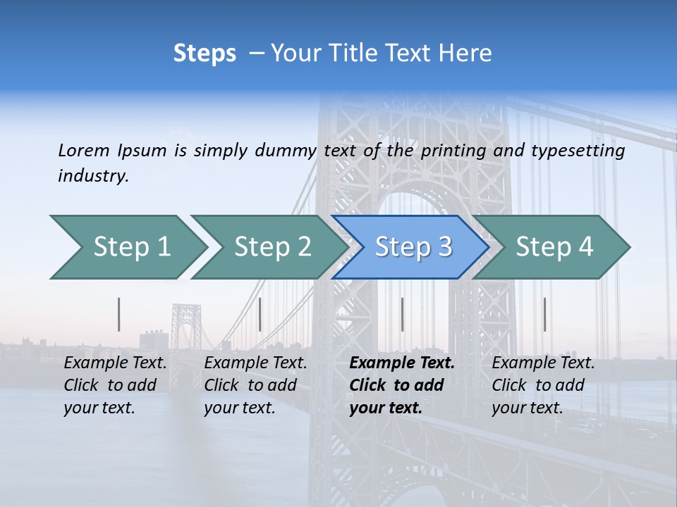 A Bridge Over Water With A City In The Background PowerPoint Template