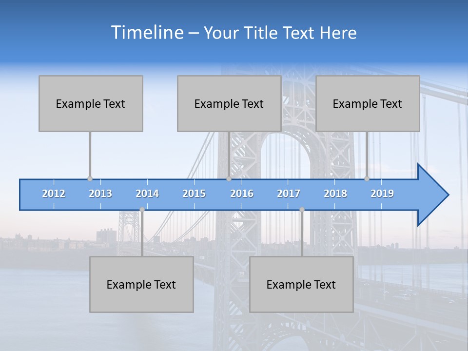 A Bridge Over Water With A City In The Background PowerPoint Template