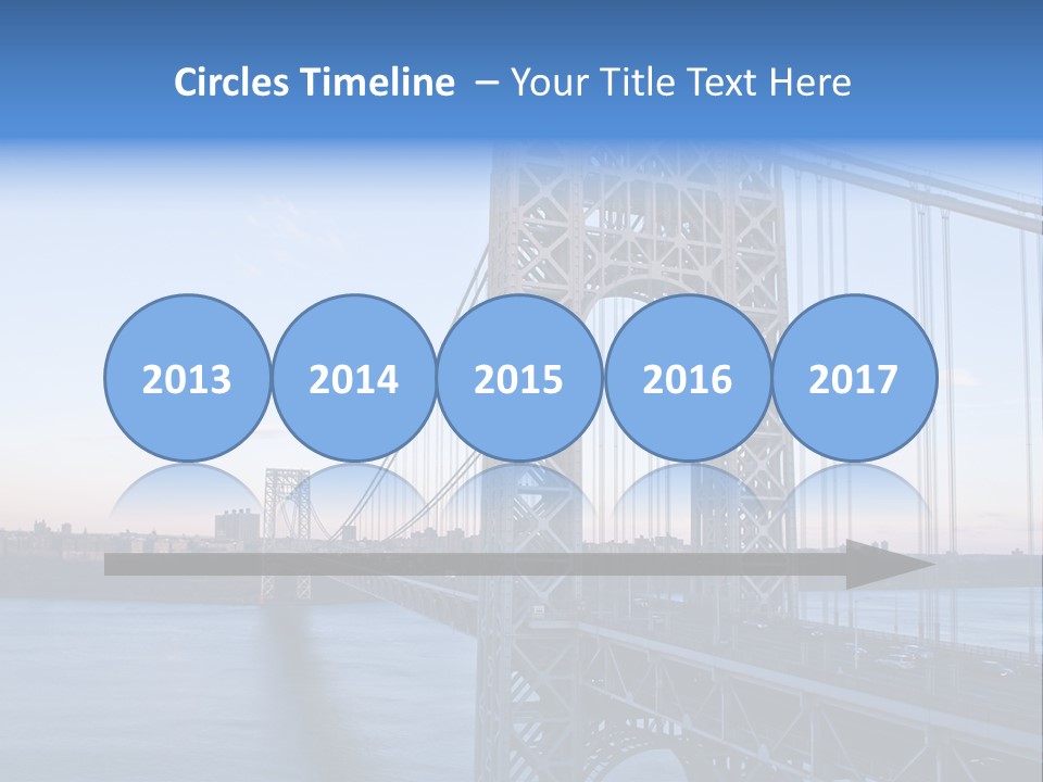 A Bridge Over Water With A City In The Background PowerPoint Template