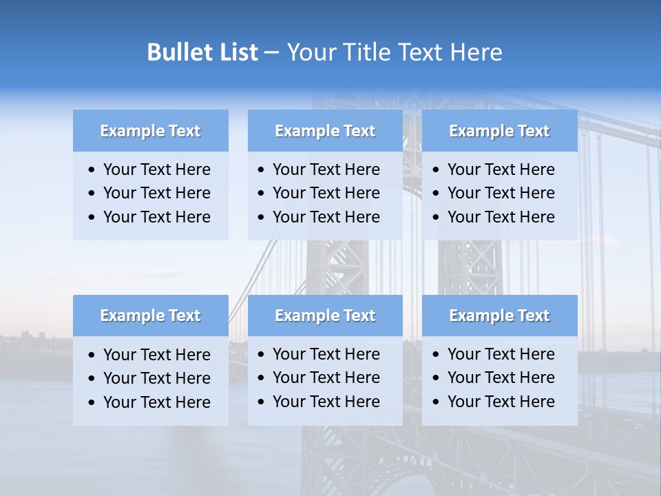A Bridge Over Water With A City In The Background PowerPoint Template