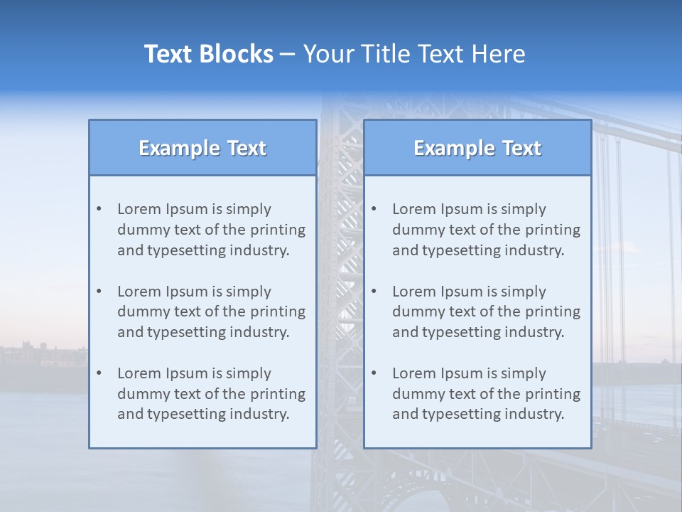 A Bridge Over Water With A City In The Background PowerPoint Template
