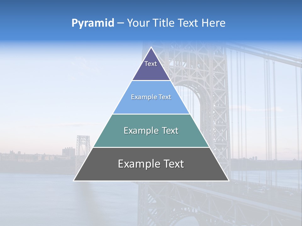 A Bridge Over Water With A City In The Background PowerPoint Template