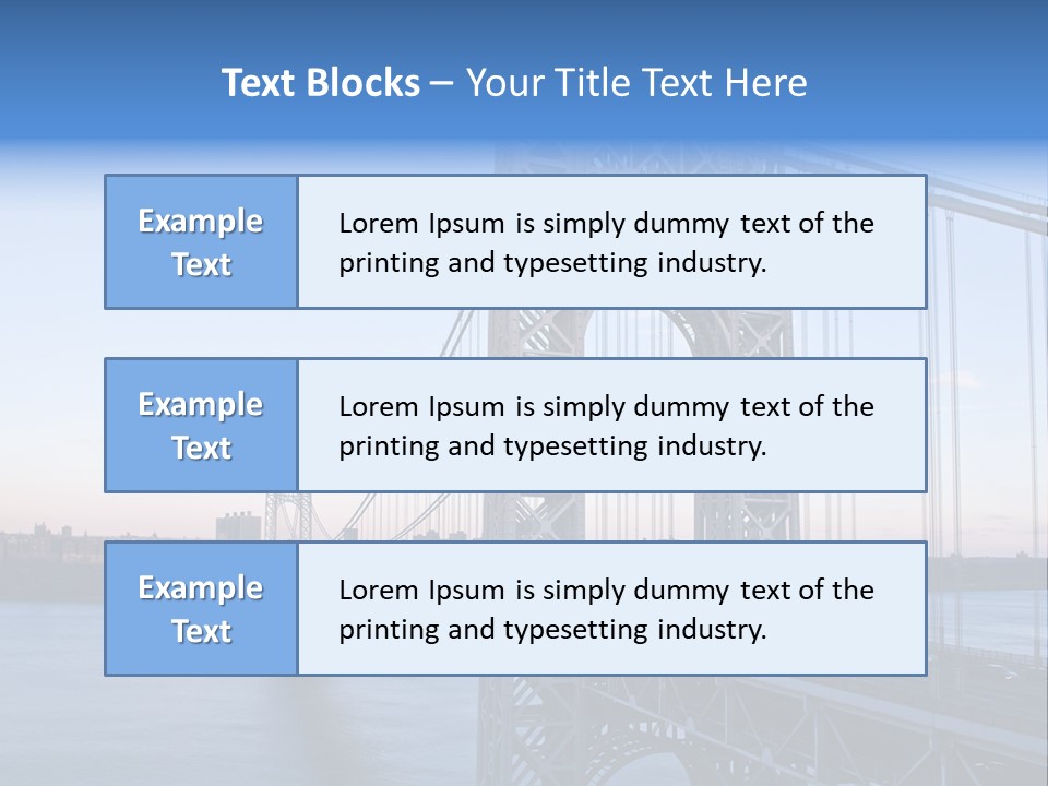 A Bridge Over Water With A City In The Background PowerPoint Template