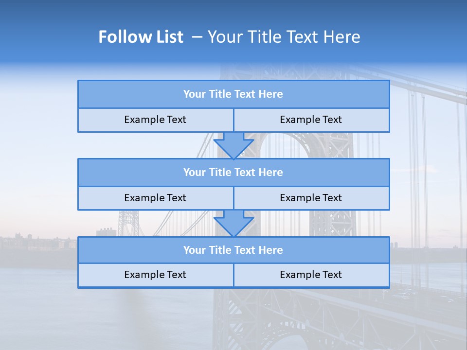 A Bridge Over Water With A City In The Background PowerPoint Template