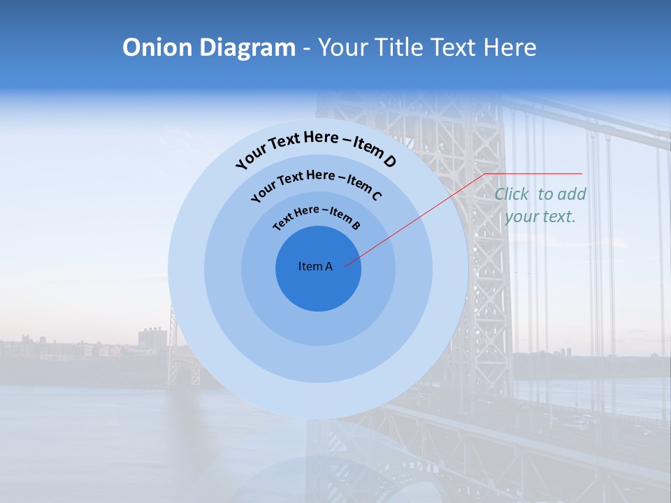 A Bridge Over Water With A City In The Background PowerPoint Template