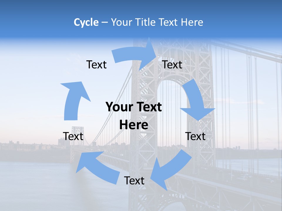 A Bridge Over Water With A City In The Background PowerPoint Template