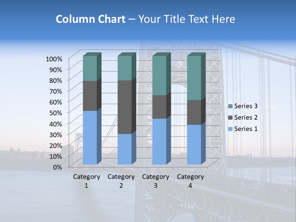 A Bridge Over Water With A City In The Background PowerPoint Template