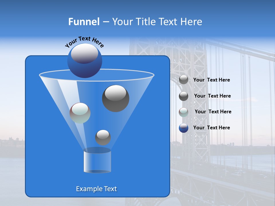 A Bridge Over Water With A City In The Background PowerPoint Template