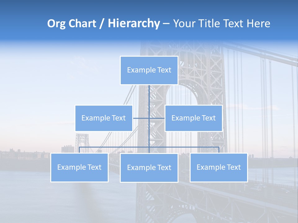 A Bridge Over Water With A City In The Background PowerPoint Template