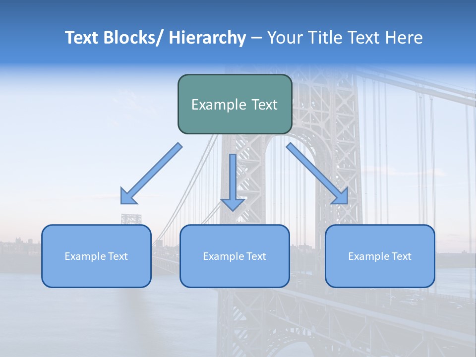 A Bridge Over Water With A City In The Background PowerPoint Template