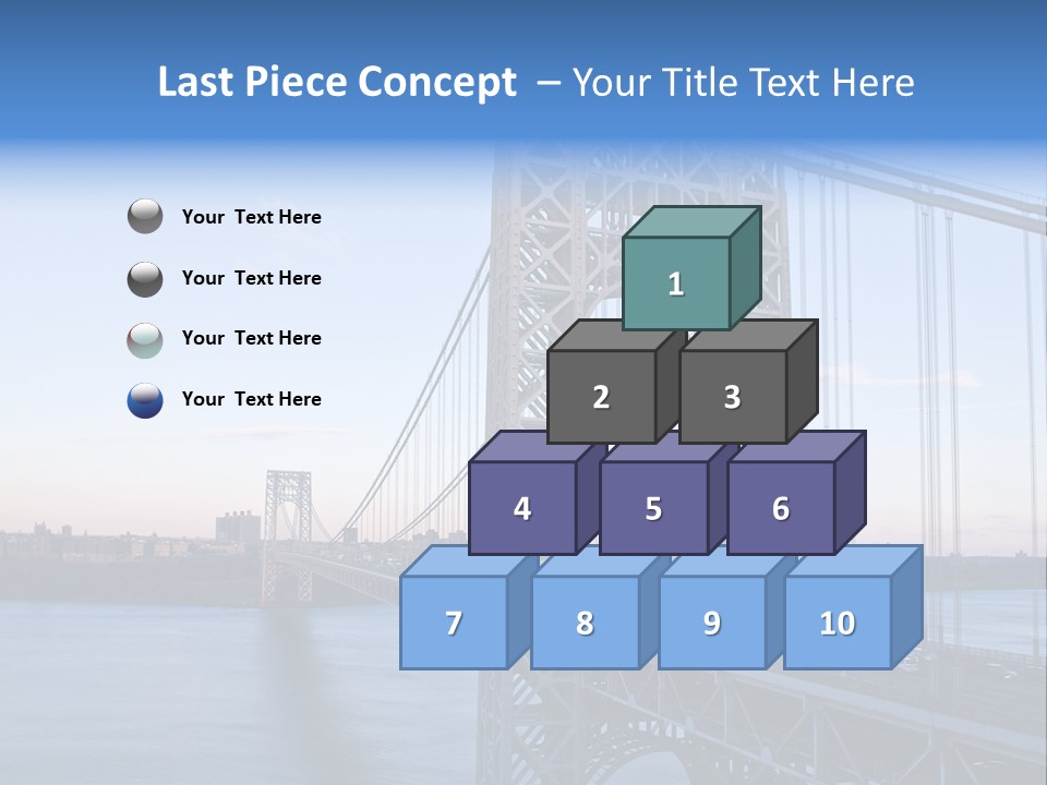 A Bridge Over Water With A City In The Background PowerPoint Template