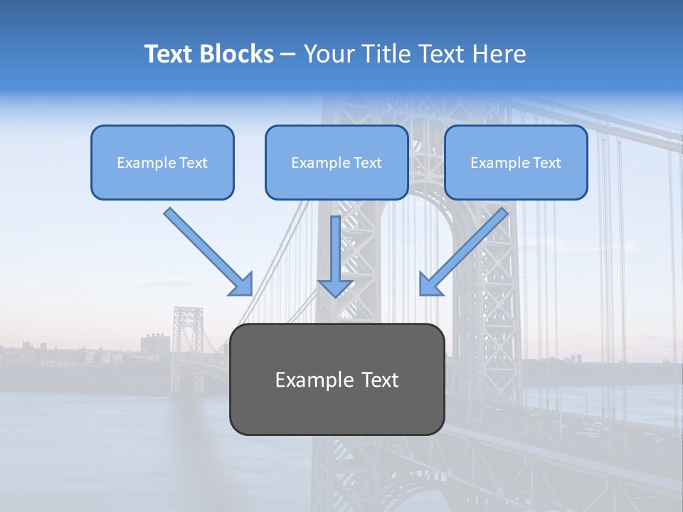 A Bridge Over Water With A City In The Background PowerPoint Template
