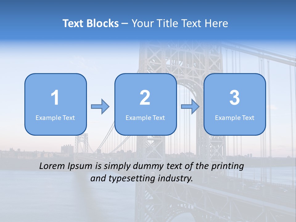 A Bridge Over Water With A City In The Background PowerPoint Template