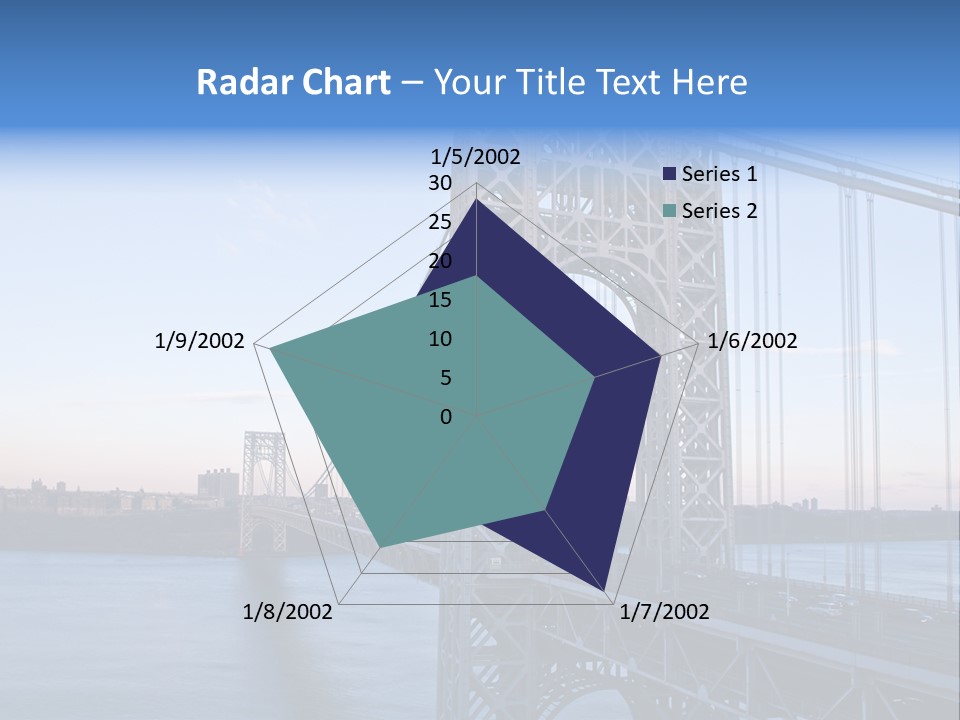 A Bridge Over Water With A City In The Background PowerPoint Template