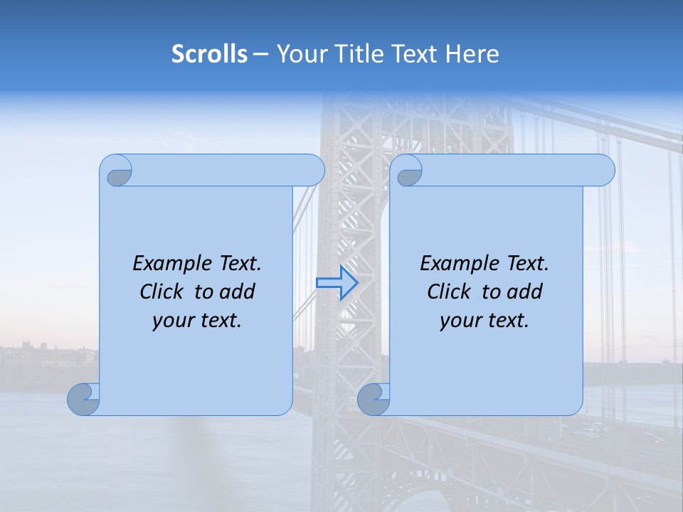 A Bridge Over Water With A City In The Background PowerPoint Template