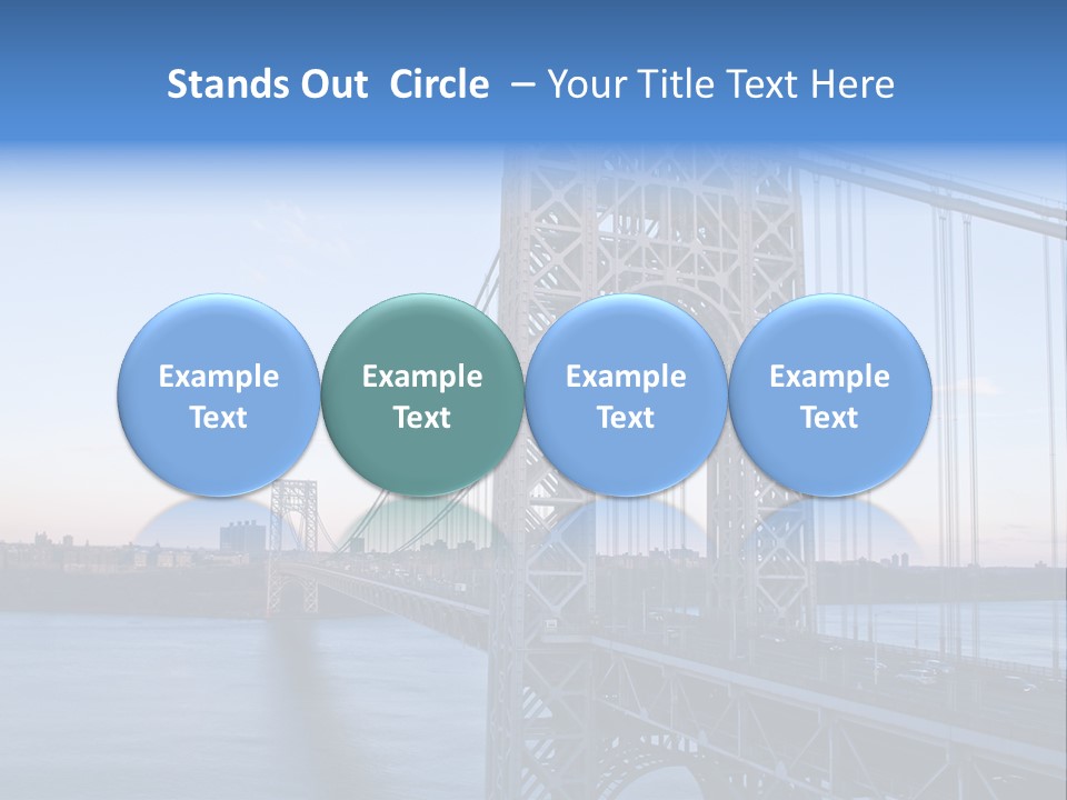 A Bridge Over Water With A City In The Background PowerPoint Template