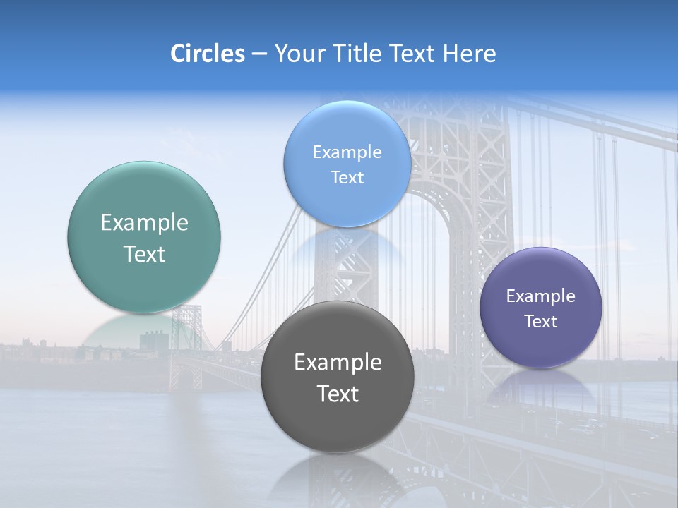 A Bridge Over Water With A City In The Background PowerPoint Template