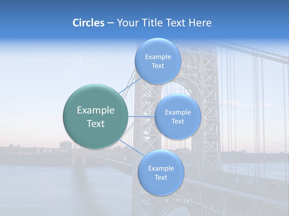 A Bridge Over Water With A City In The Background PowerPoint Template