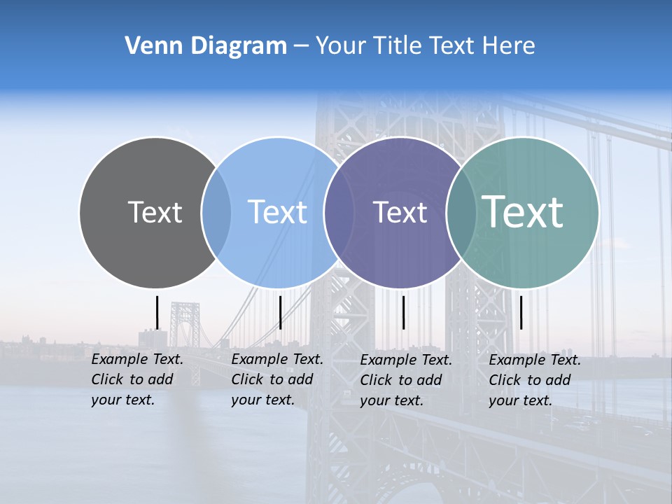 A Bridge Over Water With A City In The Background PowerPoint Template