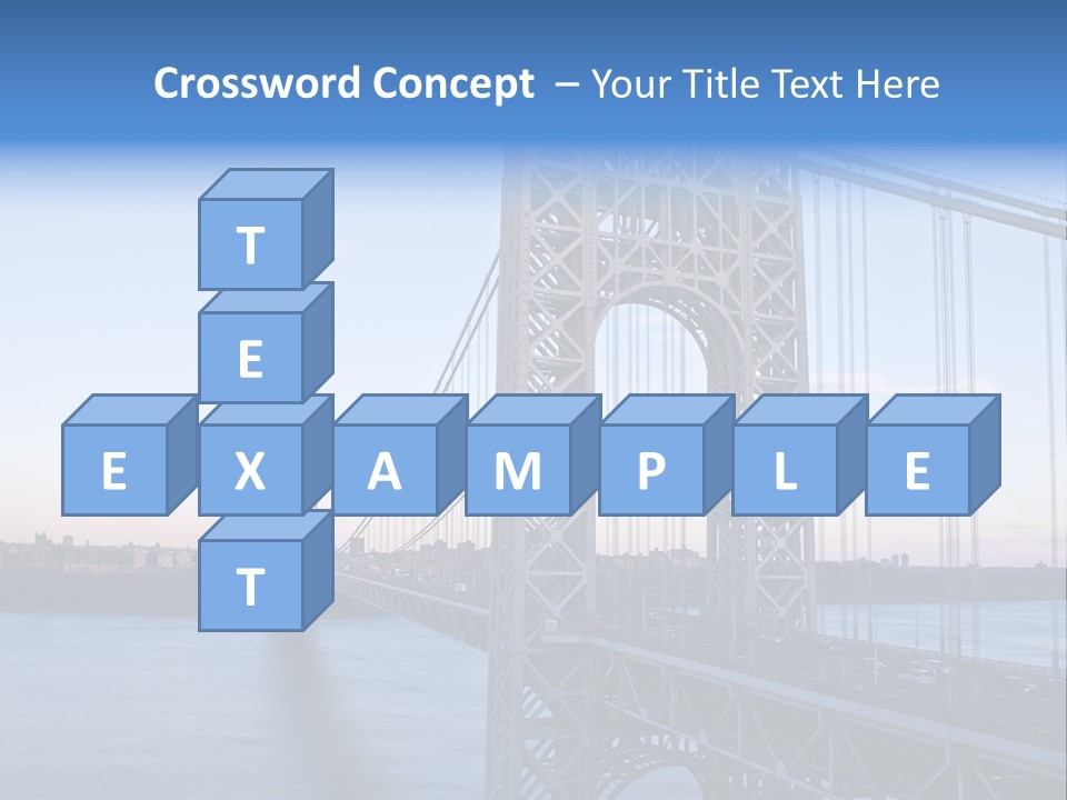 A Bridge Over Water With A City In The Background PowerPoint Template