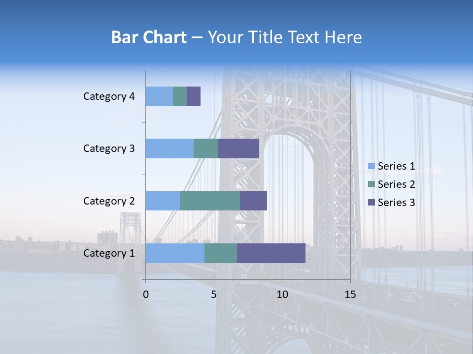 A Bridge Over Water With A City In The Background PowerPoint Template