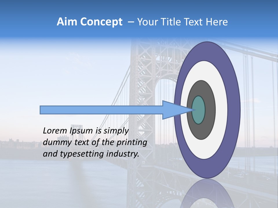 A Bridge Over Water With A City In The Background PowerPoint Template