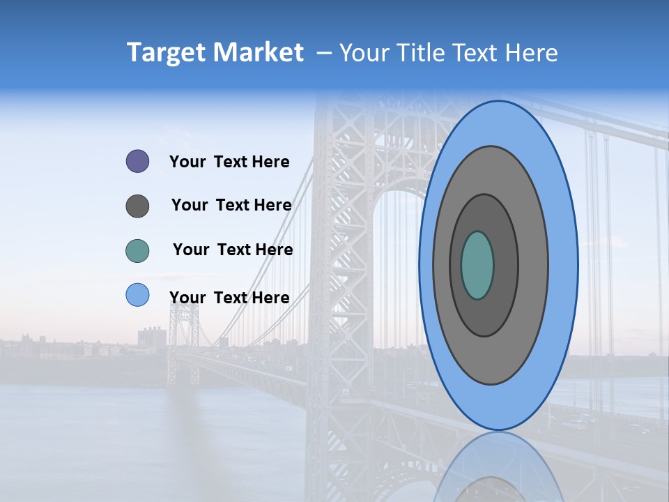 A Bridge Over Water With A City In The Background PowerPoint Template