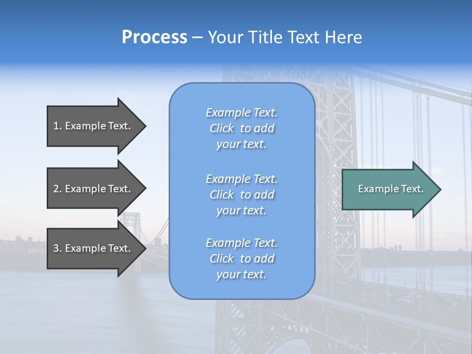 A Bridge Over Water With A City In The Background PowerPoint Template