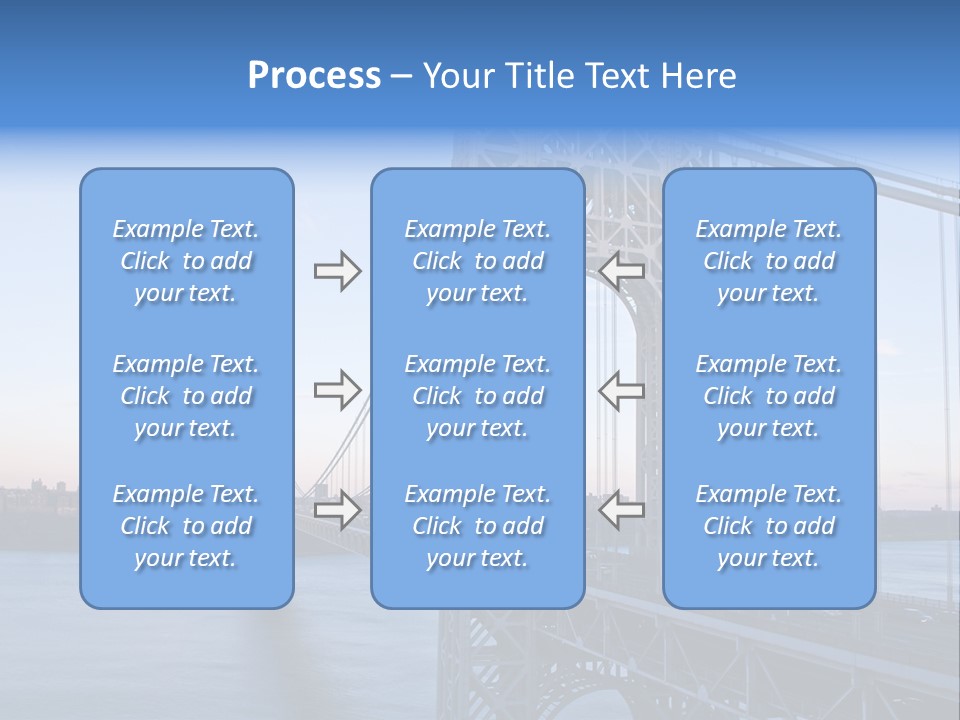 A Bridge Over Water With A City In The Background PowerPoint Template