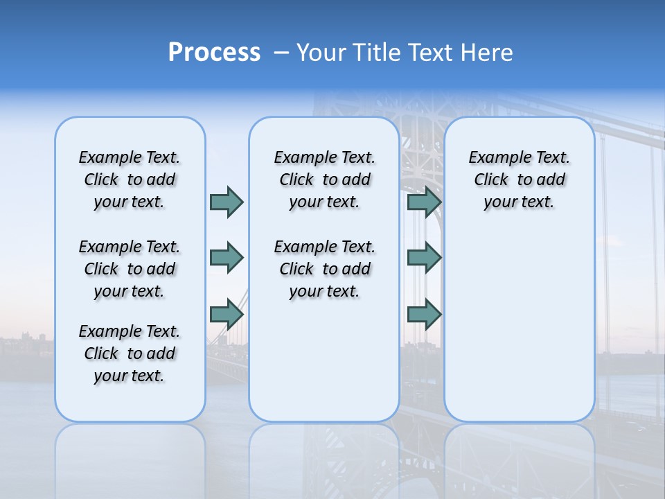 A Bridge Over Water With A City In The Background PowerPoint Template