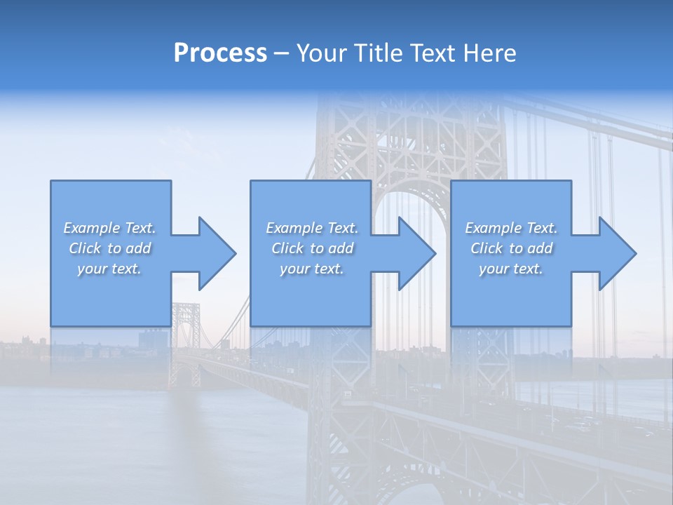 A Bridge Over Water With A City In The Background PowerPoint Template