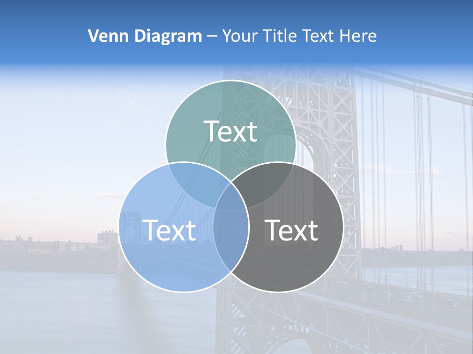 A Bridge Over Water With A City In The Background PowerPoint Template