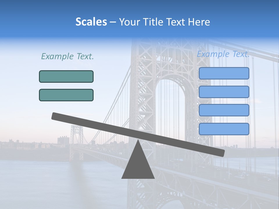 A Bridge Over Water With A City In The Background PowerPoint Template